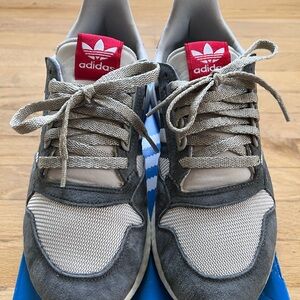 Adidas Gray and White Retro Sneakers